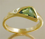 one of a kind ring green tourmaline